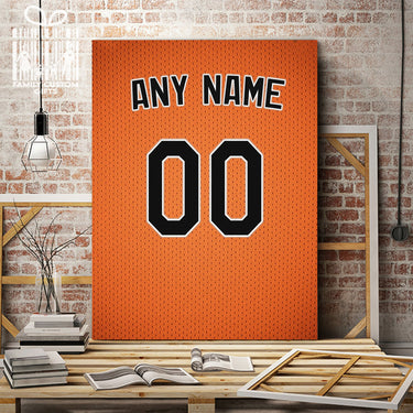 Baltimore Jersey Custom Canvas Print Wall Art for Boy Girl Men Women Baseball Personalized Canvas Art
